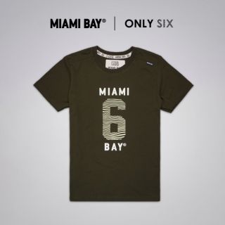 Miami Bay เสื้อยืด รุ่น Only 6 สีเขียวขี้ม้า