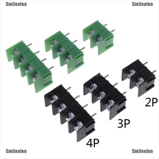 Smileofen บล็อกขั้วต่อสกรู 7.62 มม. KF7.62-2P 3P 4P 7.62 มม. 10 ชิ้น