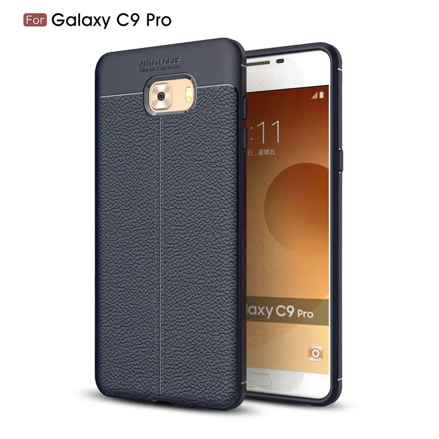 CASE SAMSUNG C9 PRO AUTOFOCUS CASE หนังคาร์บอน คุณภาพสูง