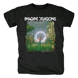 เสื้อยืดอินเทรนด์ผู้ชายอินเทรนด์ผู้หญิงIMAGINE DRAGONS Origins Dream INDIE Pop Asian ผ้าฝ้าย 100 % สำหรับผู้ชายS-3XL