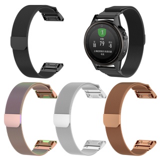 สายนาฬิกาข้อมือ สเตนเลส โลหะ 26 22 20 มม. สําหรับ Garmin Fenix 6S 6X 6 Pro Fenix 5X 5 5S 3HR