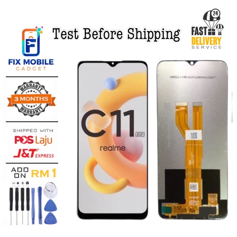 LCD สําหรับ REALME C21 RMX3201 / C11 2021 RMX3231 / Narzo 50i RMX3235 หน้าจอสัมผัส LCD คุณภาพสูง