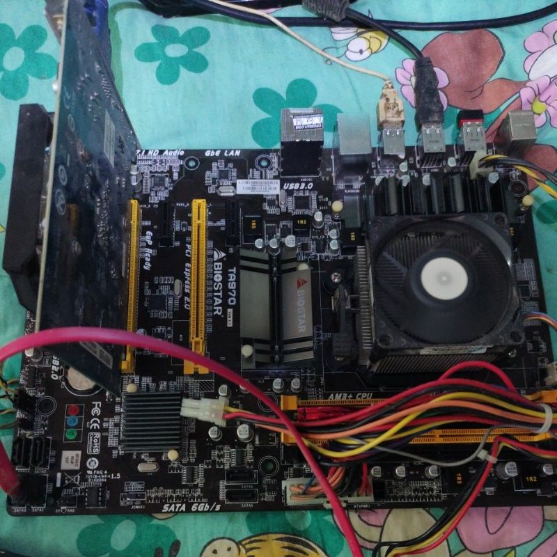 เมนบอร์ด AM3+ Biostar ta970 +cpu Athlon II x3 455
