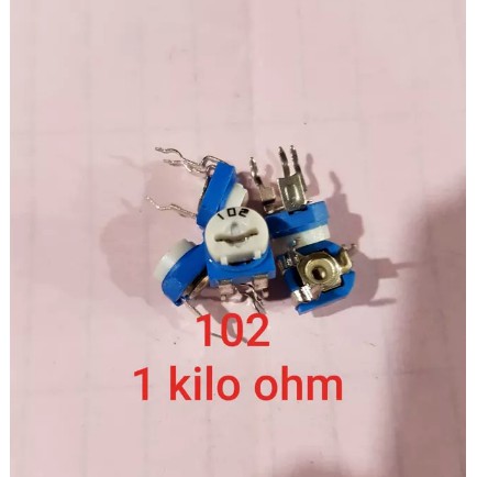 Trimpot สีน้ําเงิน 102 1k 1kilo ohm
