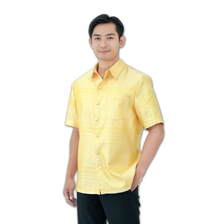 GALAXY เสื้อเชิ้ตลายไทย ลายอโยธยาเบอร์ 5  แขนสั้น ใส่ทำบุญ  …