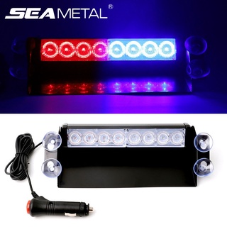 Seametal ไฟสัญญาณเตือนฉุกเฉิน LED 12V สีแดง สีฟ้า สีเหลือง สําหรับรถยนต์