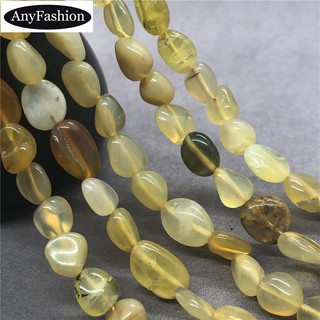 Yellow Opal Beads ลูกปัดโอปอลเหลืองหินกรวดผิดปกติรูปร่างหลวม DIY