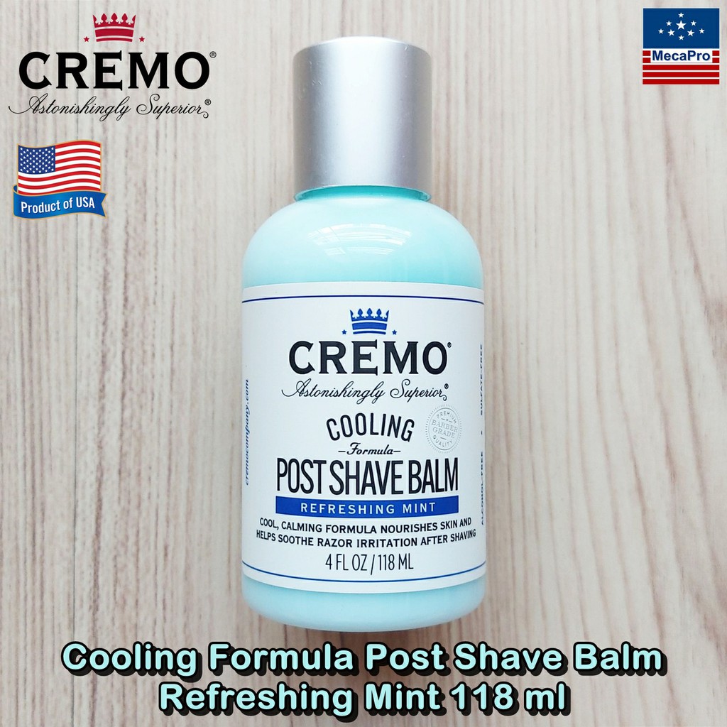 Cremo® Cooling Formula Post Shave Balm 118ml บาล์มบำรุงผิวหลังโกนหนวด กลิ่นมิ้นต์สดชื่น