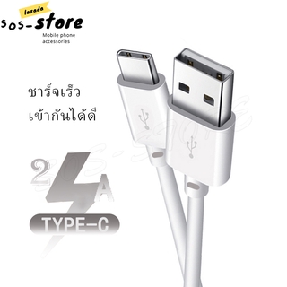 สายชาร์จข้อมูลเร็ว 2A แบบฉีดเหมาะสำหรับโทรศัพท์มือถือ Android type-c สายชาร์จวัสดุพีวีซี สายชาร์จ รองรับ รุ่น huawei