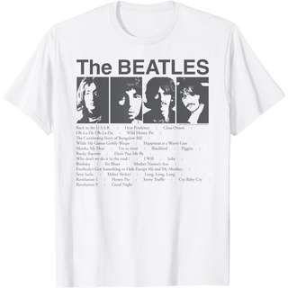 เสื้อยืดวงดนตรีเสื้อยืด พิมพ์ลาย The Beatles Song List TB17all size