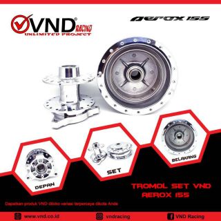 ดุมตรงรุ่น Aerox155 2017-2019,2021-2022 นำเข้าจากอินโด Vnd Racing