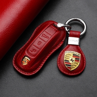 เคสหนังกุญแจรีโมทรถยนต์สําหรับ Porsche 911 Panamera Macan 718