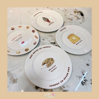 [พร้อมส่ง] 🥐 Ceramic Dessert Plate จานเซรามิก จานน่ารัก จาน