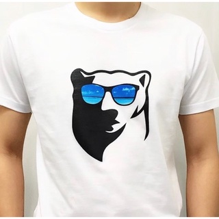 bank’s White Bear T-Shirt Cotton USA เสื้อยืดลายหมี เสื้อยืดสีขาว เสื้อยืดคอกลม เสื้อยืดคุณภาพดี