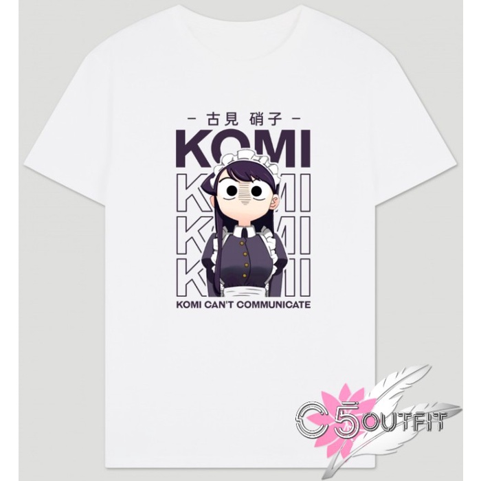 KOMI CANT COMMUNICATE MERMAID KOMI ANIME เสื้อยืดน่ารัก COMBED 30S