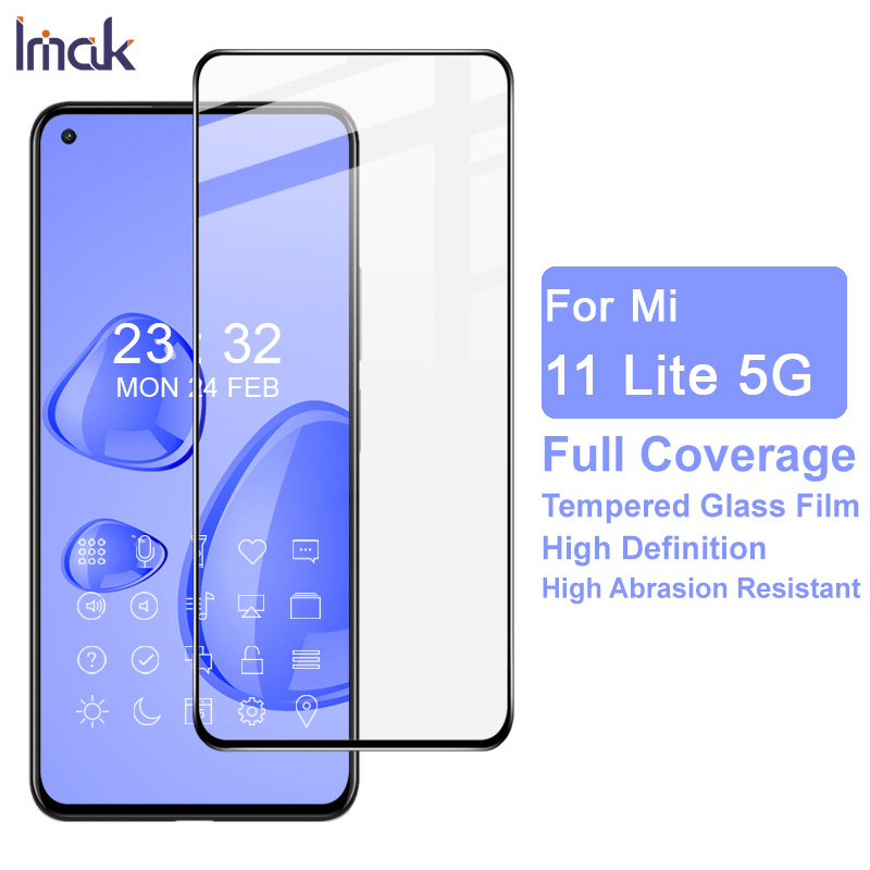 Imak Xiaomi Mi 11 Lite 4G / 5G NE กระจกนิรภัย Xiomi Mi11 Lite HD Full กาวฝาครอบฟิล์มป้องกันหน้าจอ