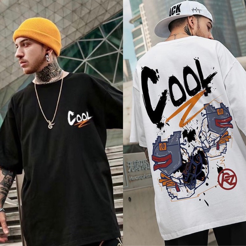 Smart เสื้อยืดแขนสั้นคอกลม พิมพ์ตัวหนังสือ COOl ผ้าคอตตอน เสื้อยืดผู้ชายเเฟชั่นเกาหลี สวมใส่สบาย ไม่ติดตัว W14
