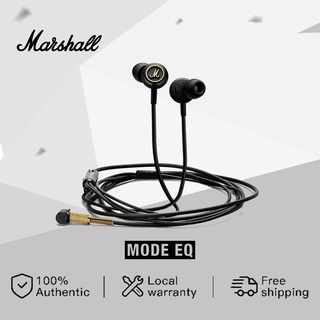 Marshall Mode EQ หูฟังแบบมีสาย พร้อมไมโครโฟน ตัดเสียงรบกวน ชุดหูฟังกีฬา - สีดํา