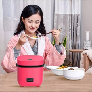 หม้อหุงข้าวไฟฟ้า หม้อหุงข้าว 1.2 ลิตร + ซึ้งนึ่ง Smart Mini Rice Cooker