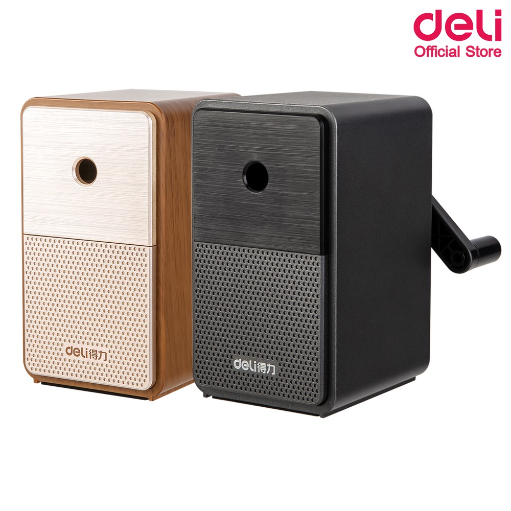 เครื่องเหลาดินสอปรับความแหลมได้ 5 ระดับ รูปทรงลำโพง Pencil Sharpener Deli no.71160