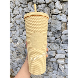 Starbucks Bling butter yellow cold cup 24 Oz