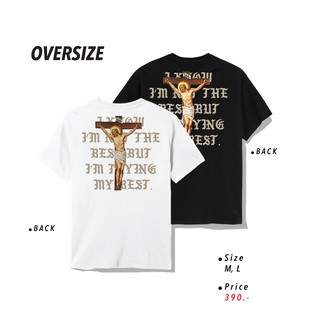 Fifty Cent ® เสื้อ Oversize ไซส์ใหญ่ รุ่น 666 ขาว ดำ ชาย หญิง M L / Os