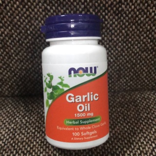 🇺🇸Exp 05/23 Garlic oil Now Vitamin น้ำมันกระเทียมสกัด ขนาด 100เม็ด soft gel 1500mg จากเมกา