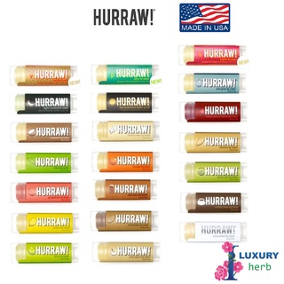 Hurraw! Lip Balm  20 กลิ่น 4.8 g ลิปบาล์ม •Premium Organic, Vegan hurraw จาก USA