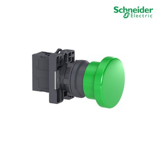 Schneider Electric - สวิตช์ปุ่มกดดอกเห็ด - กดเด้งกลับ สีเขียว, 1NO,Push - mushroom head Ø40_XA2EC31 ที่ร้าน PlugOn