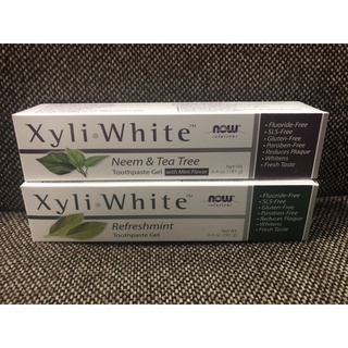 ของพร้อมส่ง🇺🇸นาว เมกา Now Xyli White ยาสีฟัน เจลยาสีฟัน ไม่มีฟลูออไรต์ ไม่มีสารSLS ไม่มีพาราเบน ลดหินปูน กลิ่นปาก 181g