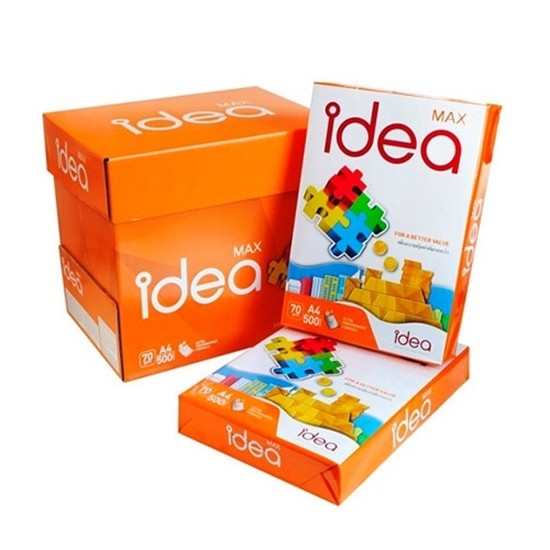 กระดาษถ่ายเอกสาร A4 70แกรม IDEA MAX (500แผ่น)