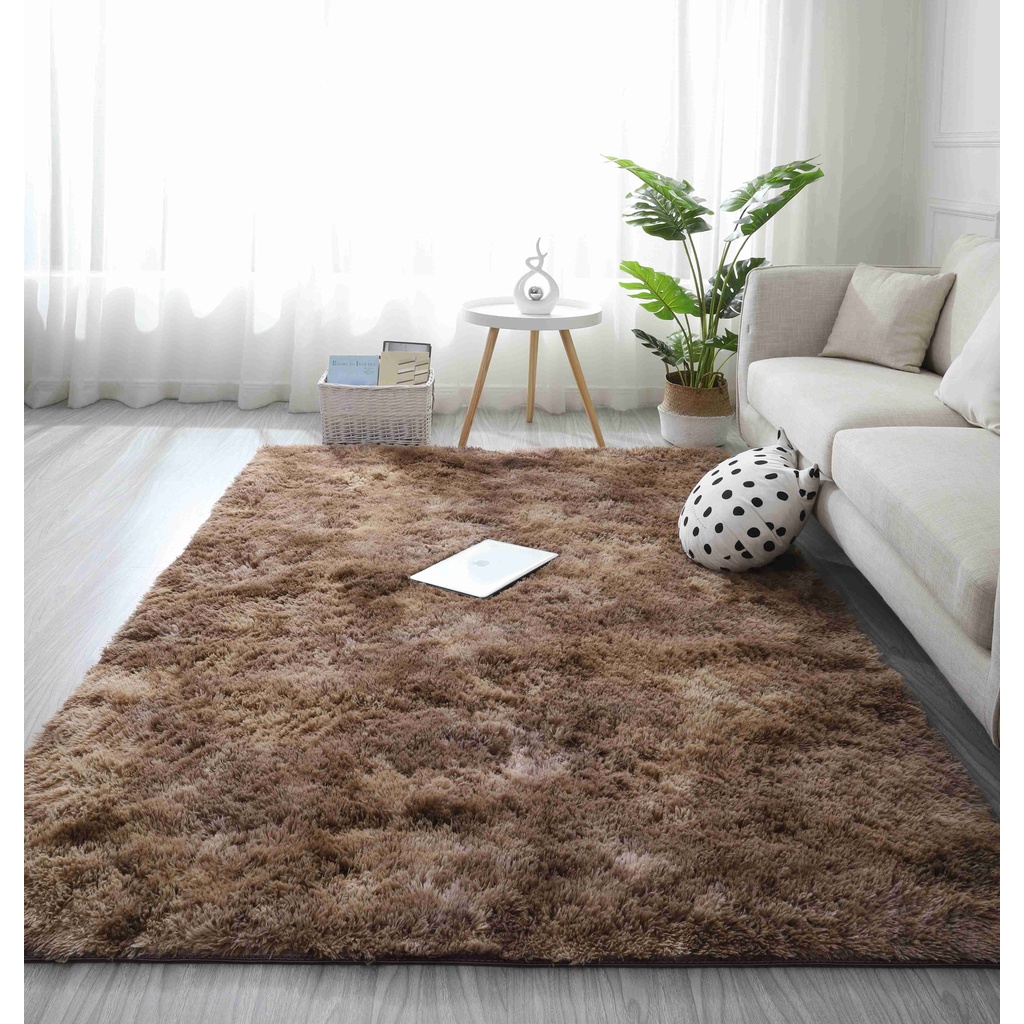 Nordic Solid long Plush Carpet Rugs For Living Room Large Size Anti ...