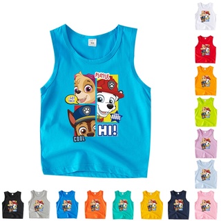 เสื้อกล้ามแขนกุด ผ้าฝ้าย ลายการ์ตูน Paw Patrol 7 สี สําหรับเด็ก BBB001