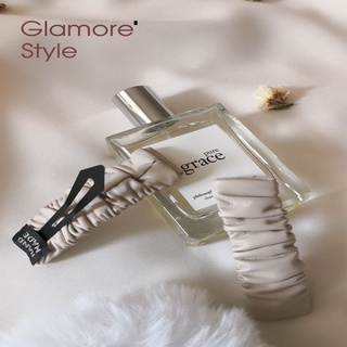 กิ๊บติดผม น่ารักนุ้บนิ้บ​ น้องนุ่มนิ่ม หนังPU สีขาวครีม​ 1ชิ้น Glamorestyle