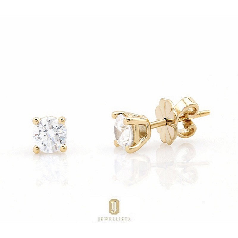 Jewellista ต่างหูเงินแท้ 925 ประดับพลอย CZ รุ่น Bella 5 mm. และ Mini Bella- Stud 3 mm.