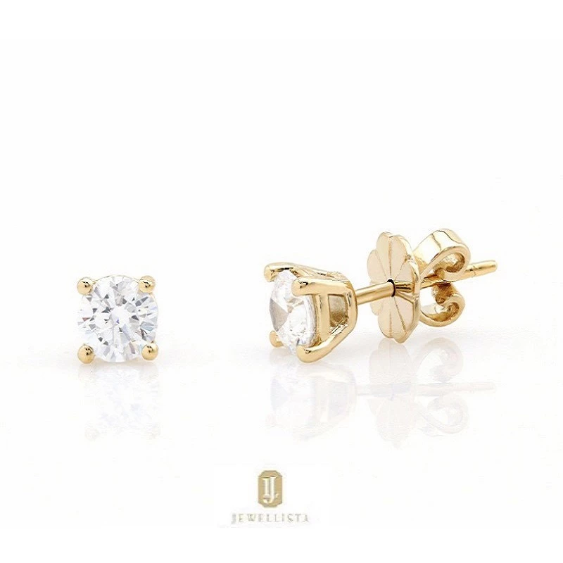 Jewellista ต่างหูเงินแท้ 925 ประดับพลอย CZ รุ่น Bella 5 mm. และ Mini Bella- Stud 3 mm.