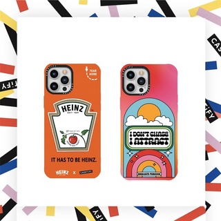 Casetify เคสโทรศัพท์มือถือ ซิลิโคน TPU ลายซอสมะเขือเทศ Heinz สีรุ้ง สําหรับ iPhone 7 8 Plus X XS XR 11 12 13 Pro Max