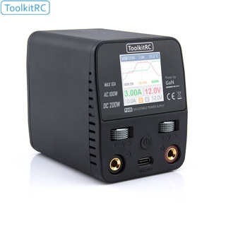 Toolkitrc P200 พาวเวอร์ซัพพลาย USB ขนาดเล็ก 30V AC100W DC200W 10A GaN ปรับได้