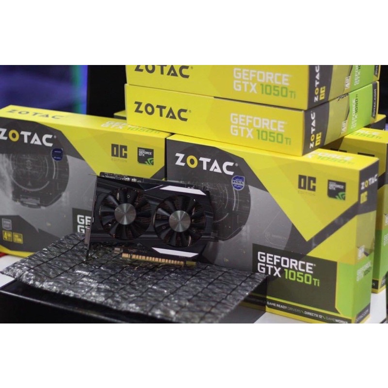 การ์ดจอ zotac Gtx 1050ti 4gb oc 2พัดลม ไม่ต่อไฟเลี้ยง