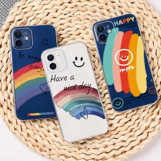 เคสโทรศัพท์มือถือ ซิลิโคนใส ลายหน้ายิ้ม สีรุ้ง สําหรับ VIVO Y85 V9 Y19 V15 V20 Pro S7 S7T S1 IQOONEO Y7S