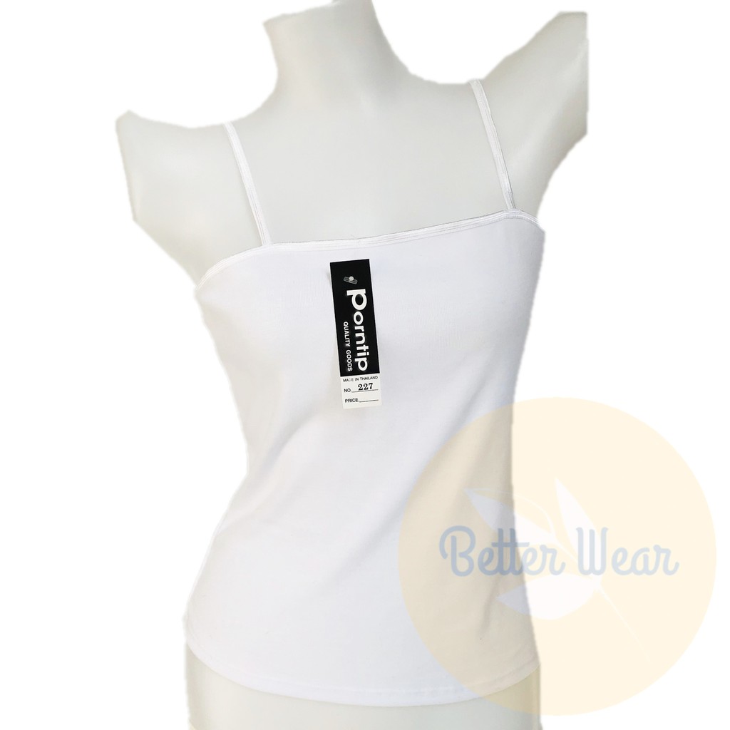 Porntip227 เสื้อสายเดี่ยวผ้ายืด ทรงหน้าสูงหลังต่ำ / ฟรีไซส์ - รูปที่ 4