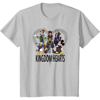 เสื้อยืดแขนสั้นลําลอง คอกลม พิมพ์ลาย Disney Kingdom Hearts III สไตล์คลาสสิก สําหรับผู้ชาย