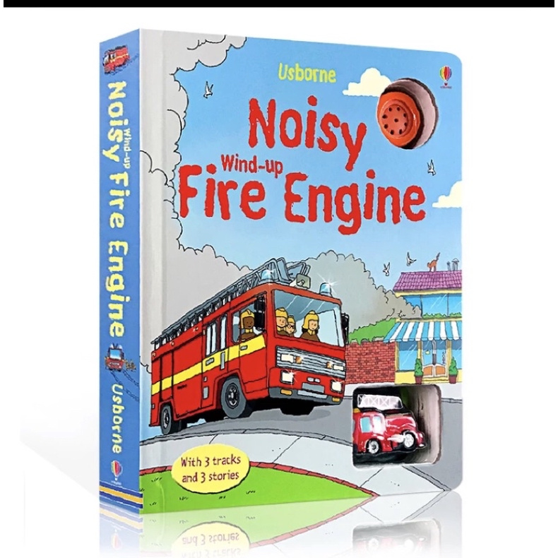 หนังสือ Usborne Noisy Wind-Up Fire Engine+รถดับเพลิงไขลาน (Rne) -  Happy.Lookkids - Thaipick
