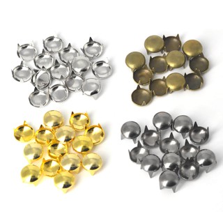 100pcs Dome Studs Claw Rivets Handmade Leather Crafts DIY Accessories 5mm~12mm