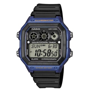 Casio นาฬิกาข้อมือผู้ชาย สีดำ สายเรซิ่น รุ่น AE-1300WH,AE-1300WH-2A,AE-1300WH-2AVDF