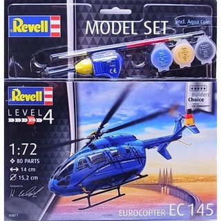 โมเดลเฮลิค๊อปเตอร์ EC 145 สเกล 1/72  มาพร้อมสี พู่กัน และกาว, Revell