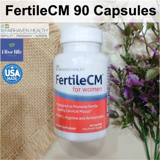 FertileCM for Women 90 Capsules - Fairhaven Health วิตามินบำรุงมดลูก เพิ่มเมือกมูก และสร้างมูกใข่ตกที่มีคุณภาพ