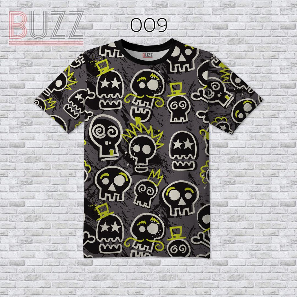 [S-4XL] เสื้อยืดแฟชั่น พิมพ์ลาย หน้า-หลัง ใส่ได้ทั้ง ชาย หญิง สาวอวบ อ้วน บิ๊กไซส์ BUZZ-009