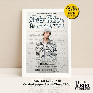 Justin Bieber Poster โปสเตอร์ จัสติน บีเบอร์ Canadian singer ภาพขนาด 33x48 cm