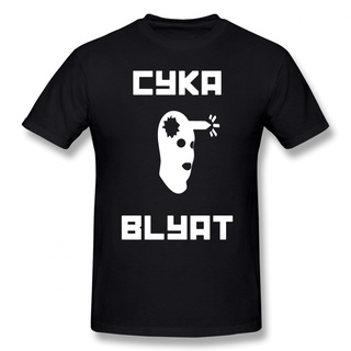 เสื้อยืดแขนสั้น ผ้าฝ้าย 100% พิมพ์ลายกราฟฟิค Counter Strike Cyka Blyat CSGO น่ารัก สําหรับผู้ชาย